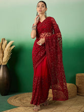 Womens Fashion Ethnic Maroon Color Sarees-MLSHWSA1325MRN0ONE